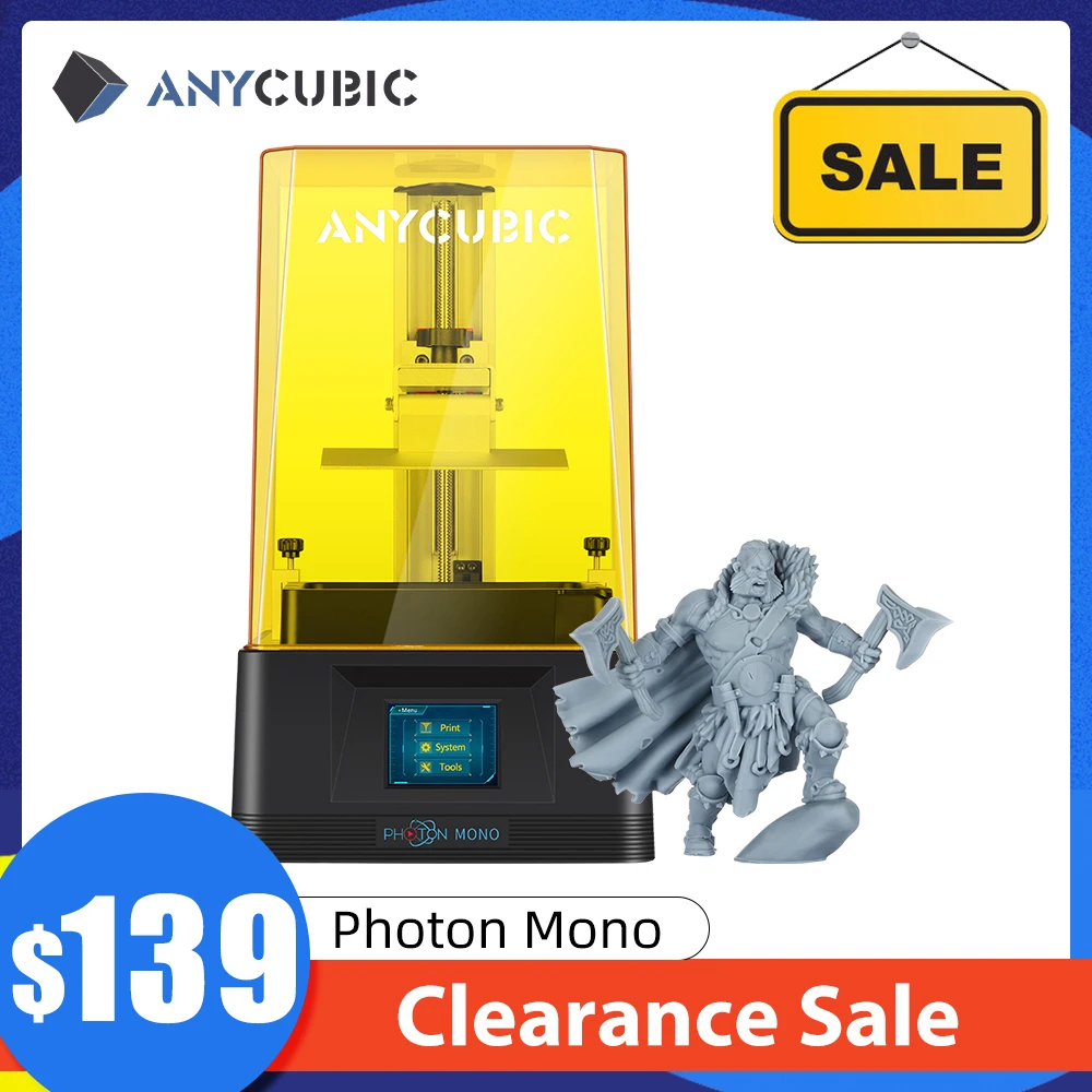 Распродажа 3D-принтер ANYCUBIC Photon Mono/Photon Mono SE/Mega S/Mega Zero 2 0 FDM высокоскоростной