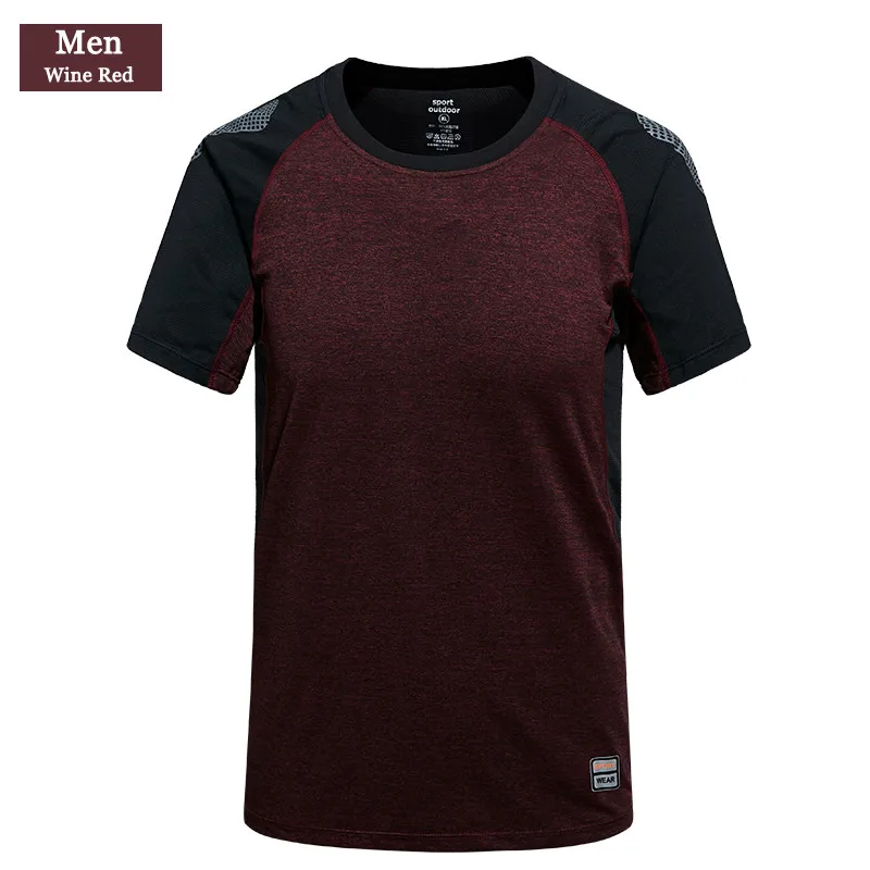 wine red PEILOW, большие размеры L~ 5XL, 6XL, брендовые Топы И Футболки, быстросохнущие, облегающие, высокое качество, футболка, мужская спортивная одежда, футболки с коротким рукавом - Цвет: wine red