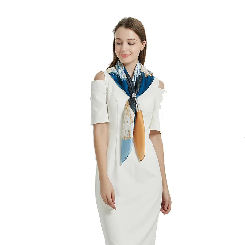 Женский шарф высокого класса мягкий 90*90 см большие шелковые шарфы головной