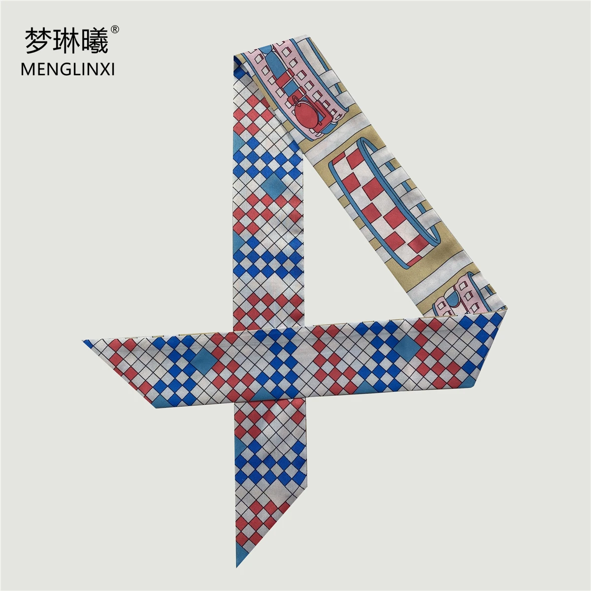 2021 брендовая дизайнерская сумка шарфы саржевая шелковая повязка клетчатый