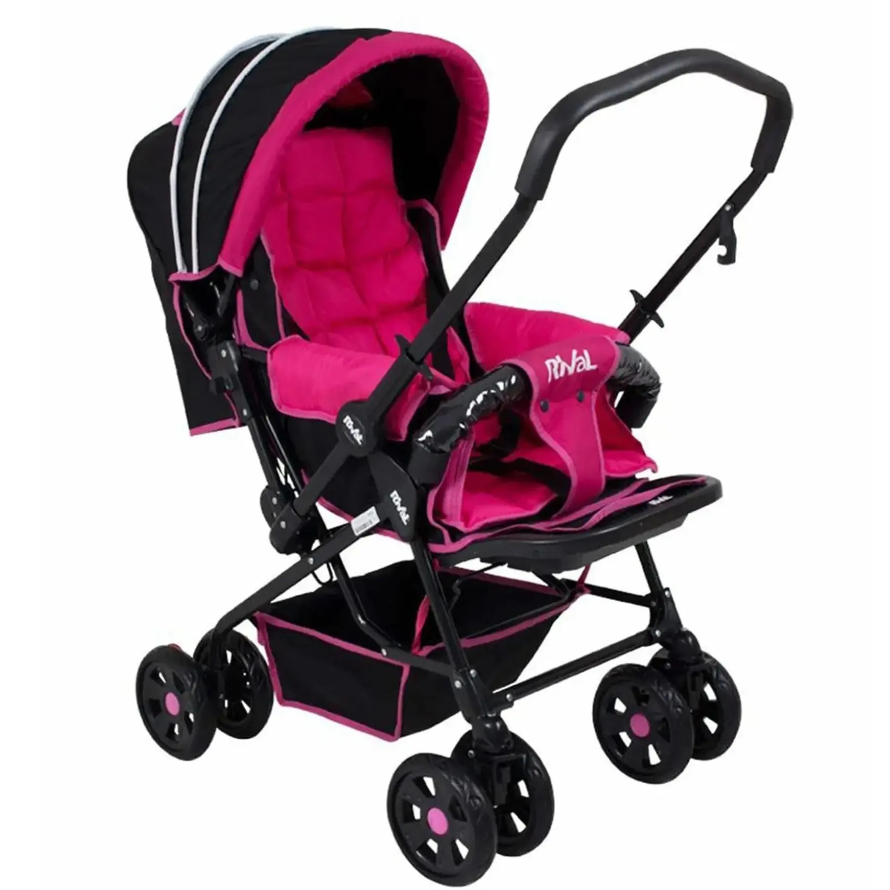 

Двухсторонняя детская коляска фуксия