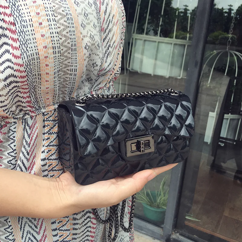 Женская сумка на плечо 2019 Желейная мини цепочке модная женская маленькая