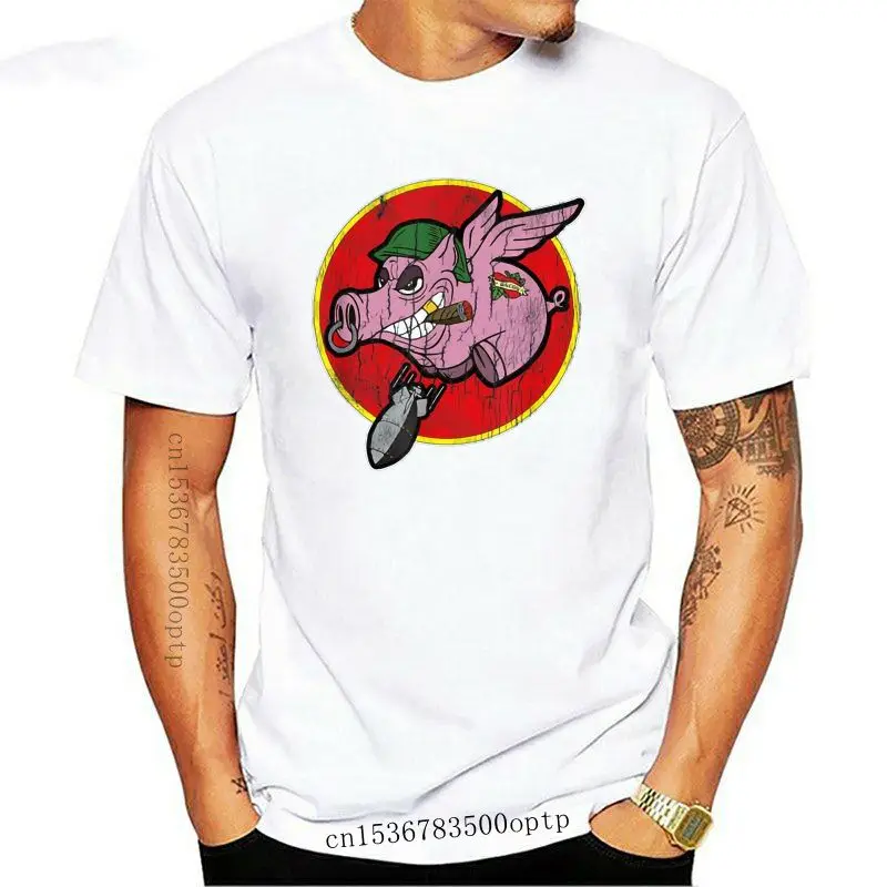 

Дизайнерская забавная черная футболка с рисунком летающей свиньи патруля солдата Армии для любителей животных