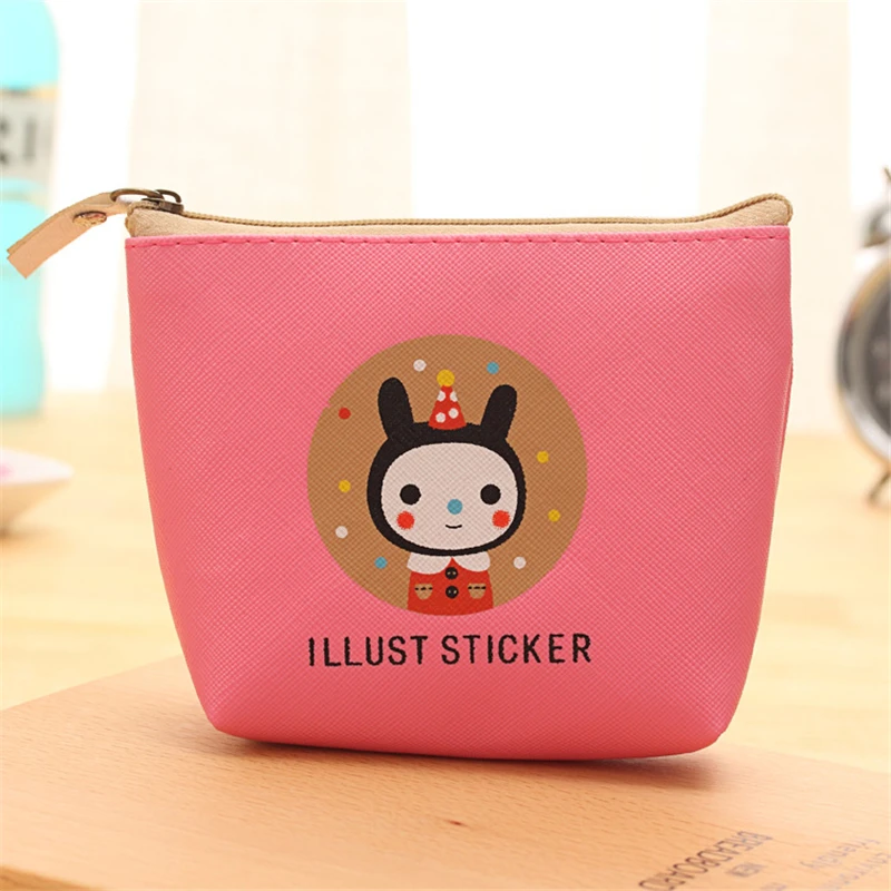 

DL Cartoon cute cat zero wallet PU leather carry key bag small purse Taobao stall Wholesale price office & school stationery