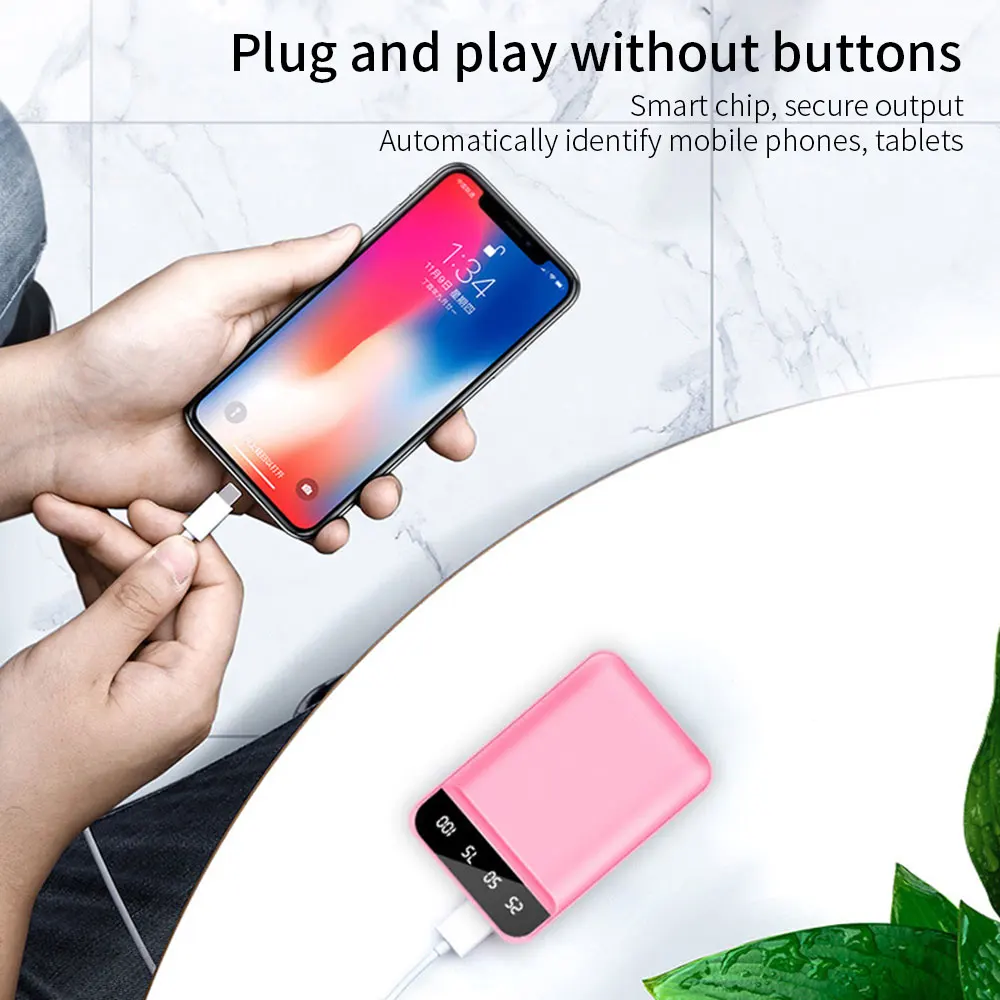 Миниатюрный внешний аккумулятор FLOVEME с usb/микро usb портами 6000/10000 мАч