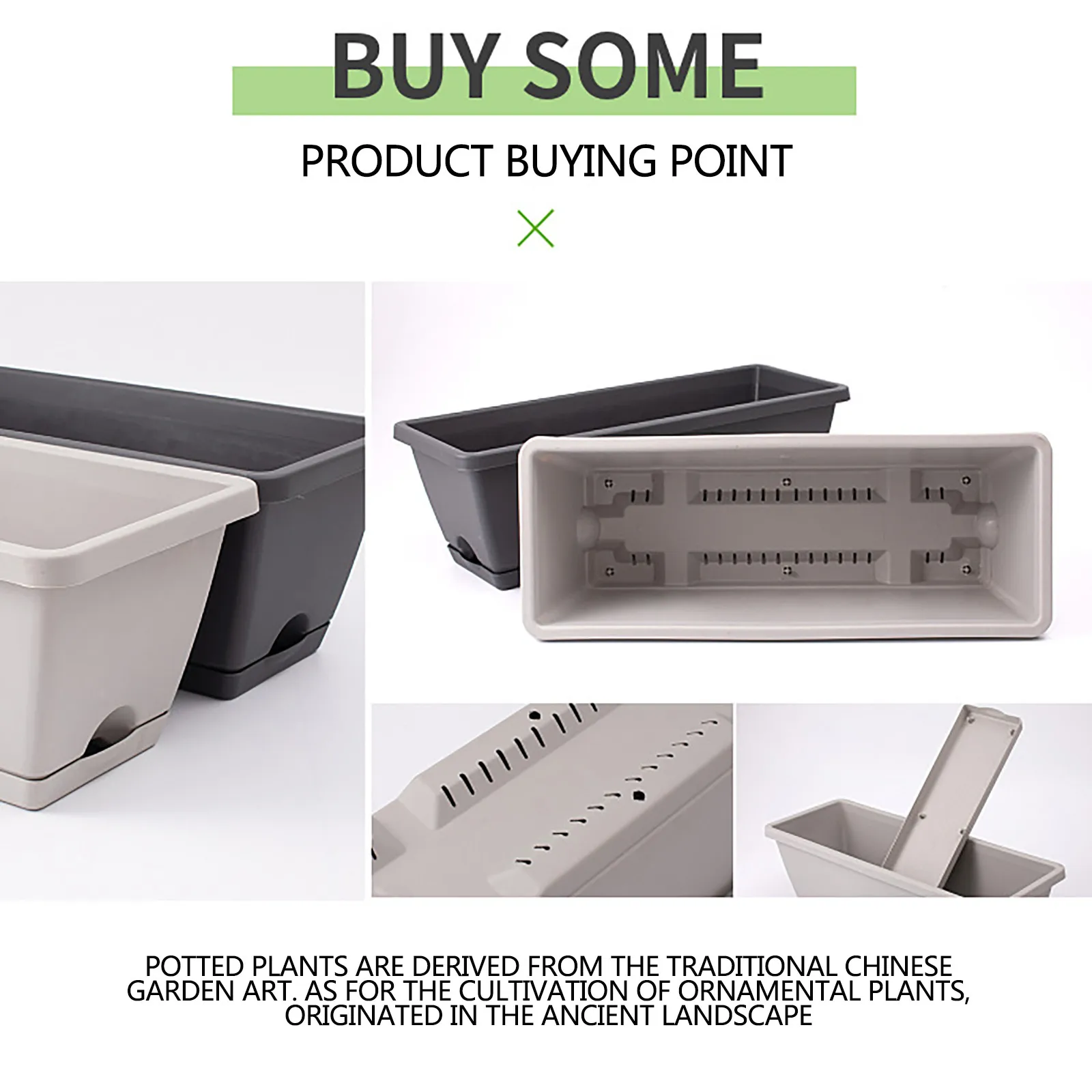 Ленивый Пластик цветочных горшков под заказ Семья посадка на балконе овощи и