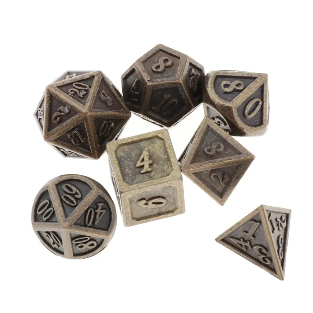 7Pcs Polyhedral Dice Game Dices Set for RPG Dungeons and Dragons DND MTG D20 D12 D10 D8 D6 D4 Table Board |