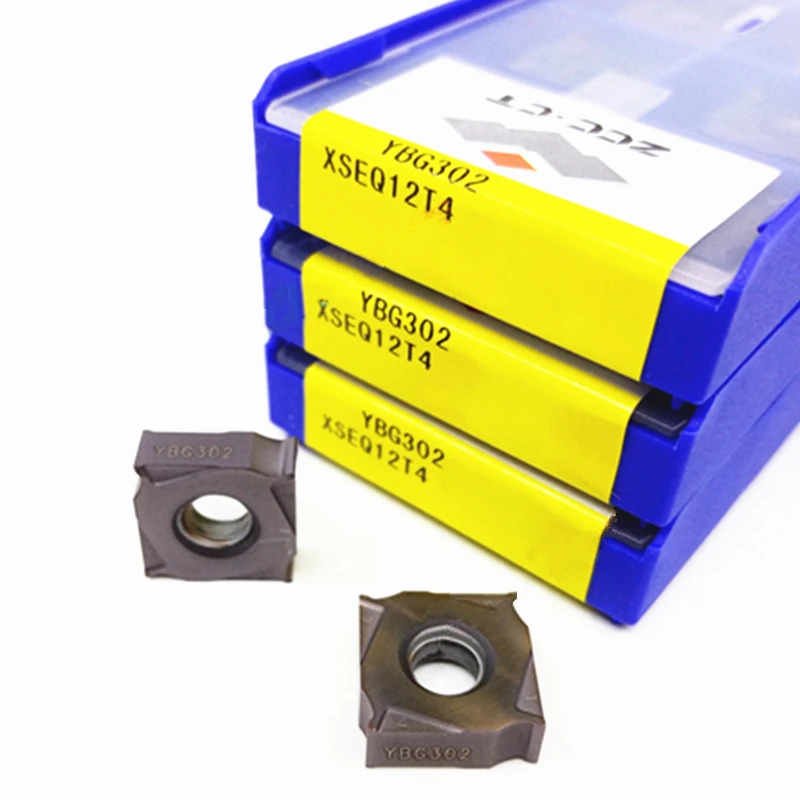 10 шт. упак. фрезы XSEQ YBG302 XSEQ1202 / 1203 12T3 1204 12T4 с ЧПУ твердосплавные фрезерные вставки