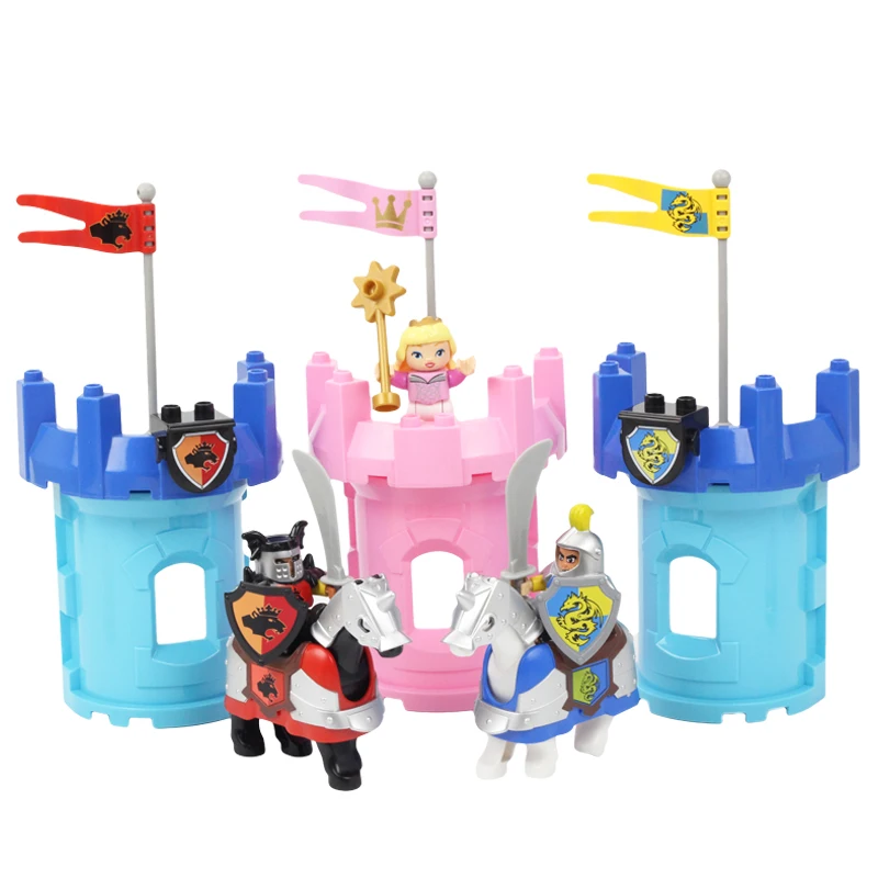 Набор для сборки больших строительных блоков: замок военная башня принцесса