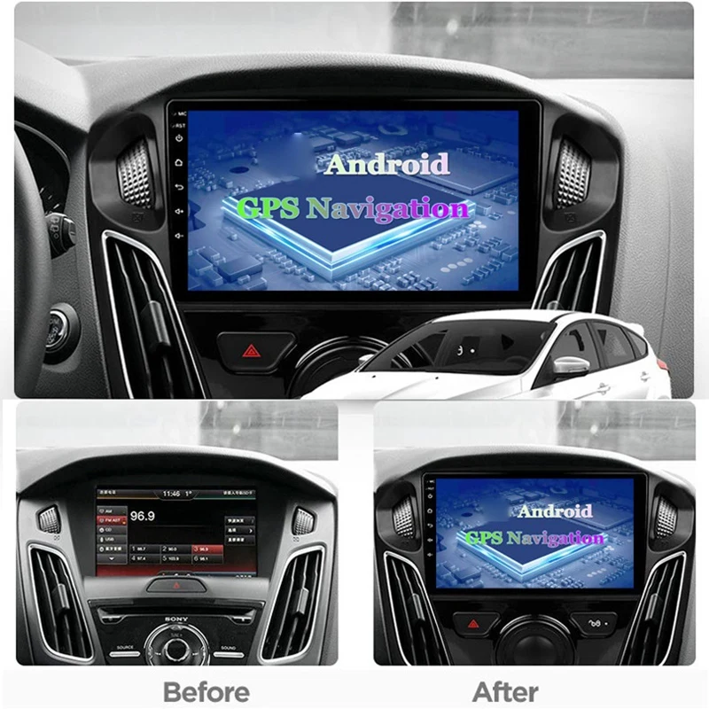 

9 Inch 2 Din Android 10.0 Car MP5 Player Stereo Radio 2+16GB Wifi Bluetooth GPS Navigation for Ford Focus 2012-2015