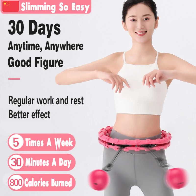 28 Smart Adjustable Sport Hoops Abdominal Thin Waist Exercise Detachable Hola Massage Fitness Hoop Gym Home Training Weight Loss | Спорт и