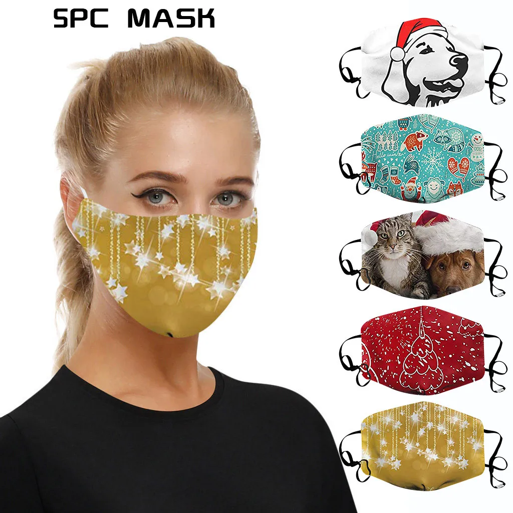 5 шт. Рождественская маска светящаяся Снежинка для мужчин и женщин дышащий фильтр