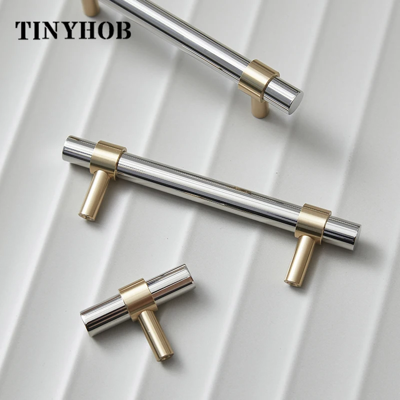 T bar 304 нержавеющая сталь + латунная ручка и шкаф/гардероб в скандинавском стиле