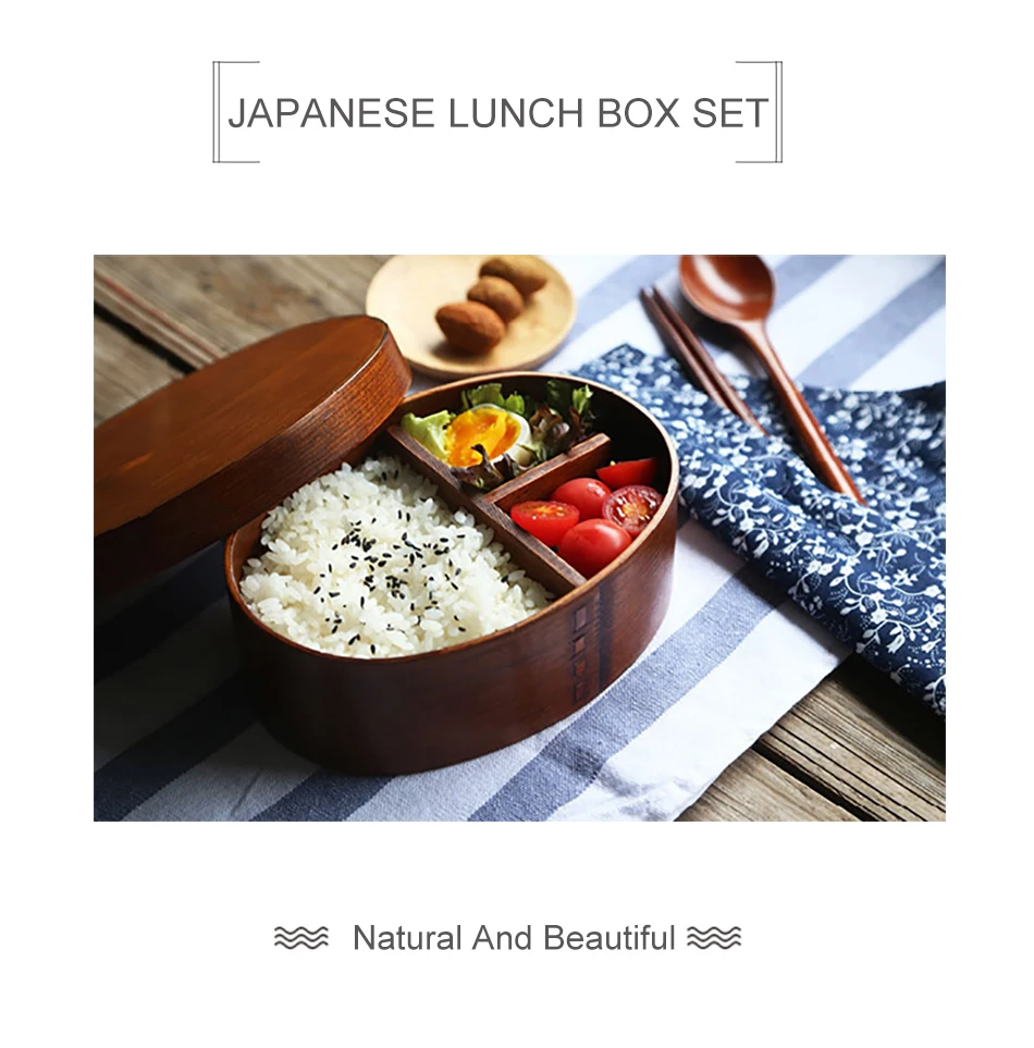 Baispo 3 шт./компл. Bento Box японский стиль ланч бокс для деревянные детские игрушки материал ПОСУДА Контейнеры для еды с отсеками здоровые