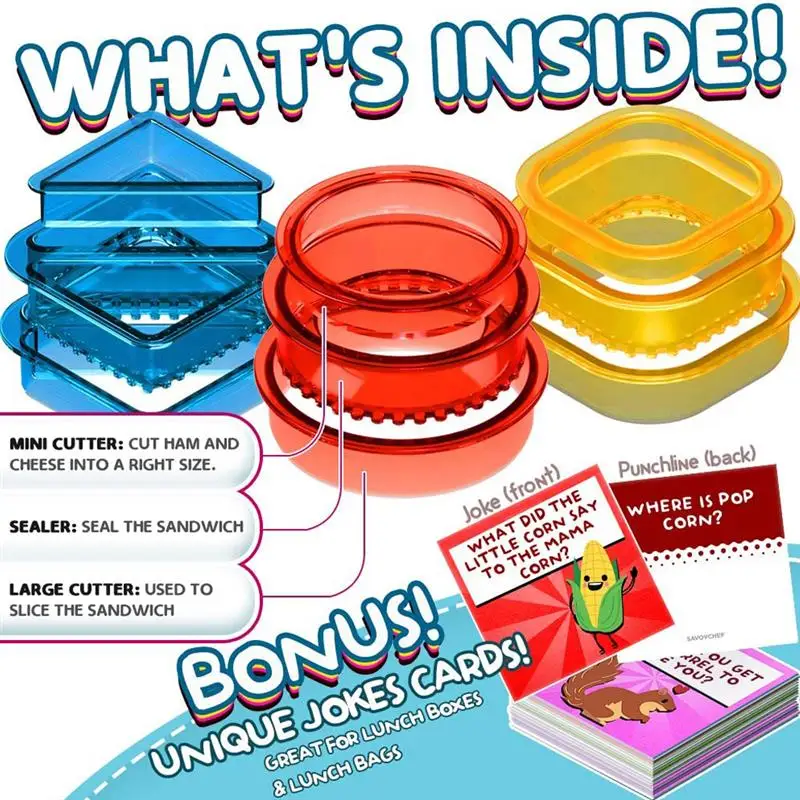 3pcs Bread Molds Plastic DIY Sandwich Cutter Sealer Breakfast Lunchbox Toast Making Mold Kitchen | Дом и сад