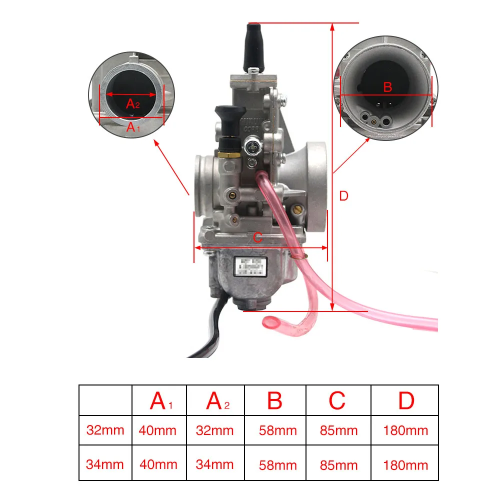 ZS для мотокросса езды на мотоцикле MIKUNI TM24 TM28 TM30 TM32 TM34 TM38 с дросселем в виде