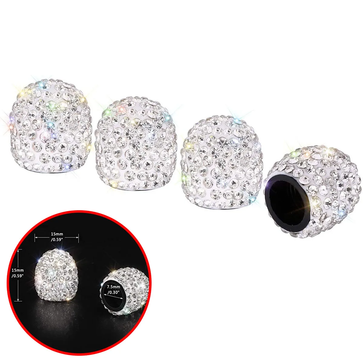 4 шт. ручной работы с украшением в виде кристаллов Стразы Универсальный