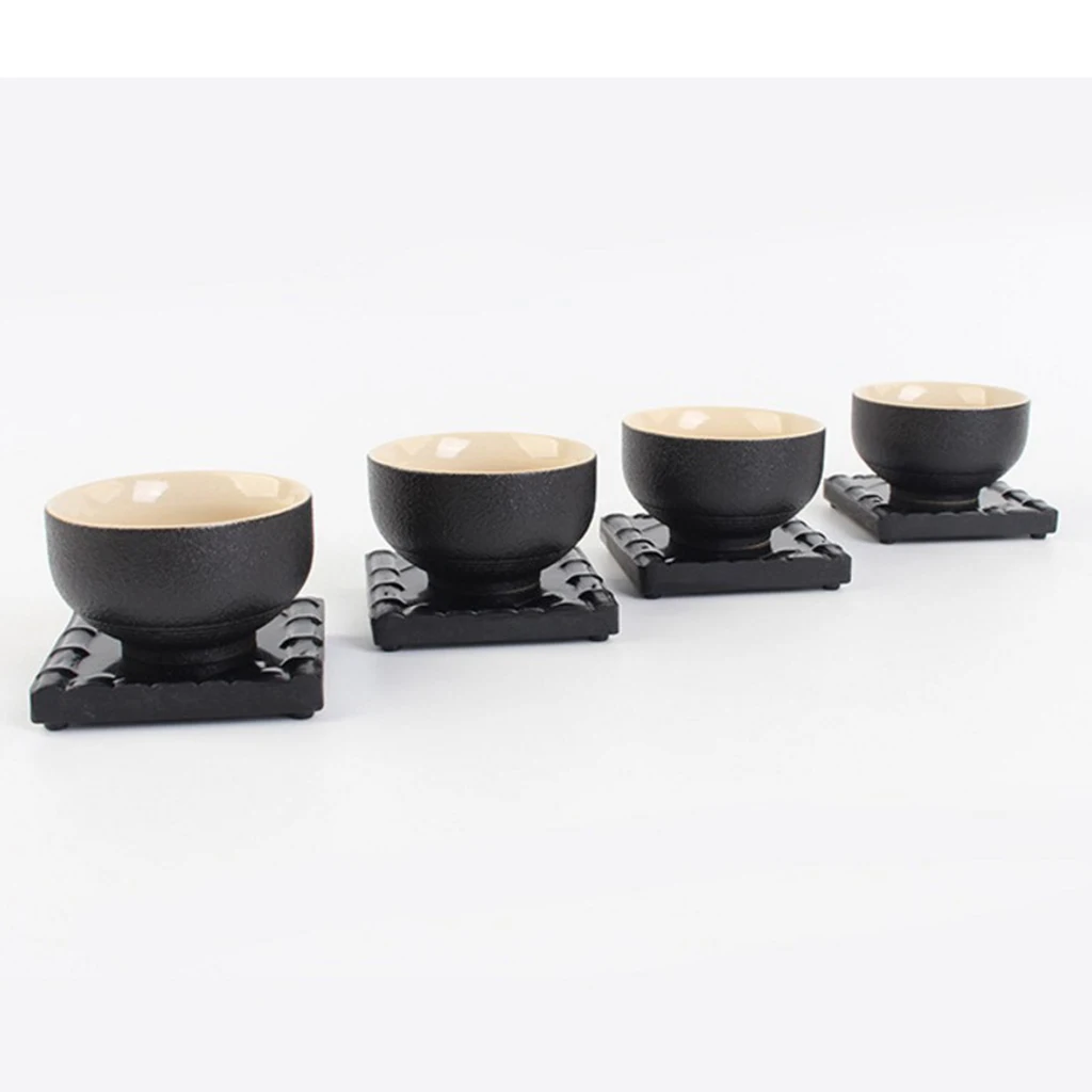 

Square Coasters Coffee Drink Cup Mat Placemats Printed Bamboo Pattern ( Sold in 1 Piece, 6.6x6.6cm)