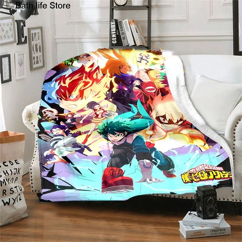 Одеяло моя геройская академия фланелевые одеяла простыня с мультяшным принтом
