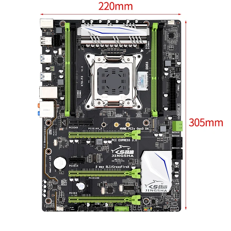 Материнская плата LGA 2011-V2 4 канала 64 ГБ DDR3 ECC ОЗУ NVME M.2 USB3.0 SATA3.0/2 0 для Intel Xeon V1 V |