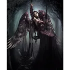 5D DIY Алмазная вышивка, драка, белый ангел, фея, алмазная живопись, вышивка крестиком, квадратная фотография