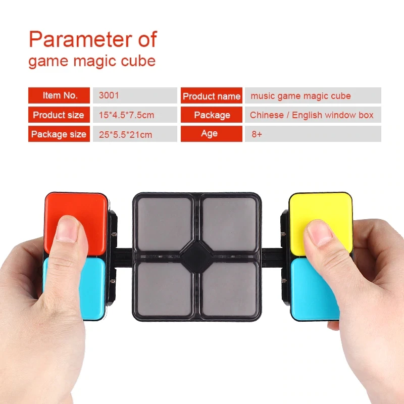 

Music Magic Cube Electronic Toy Skew Cube Changeable Intelligent Puzzle with Led Light Anti Stress Cube Puzzle Chritmas Gift