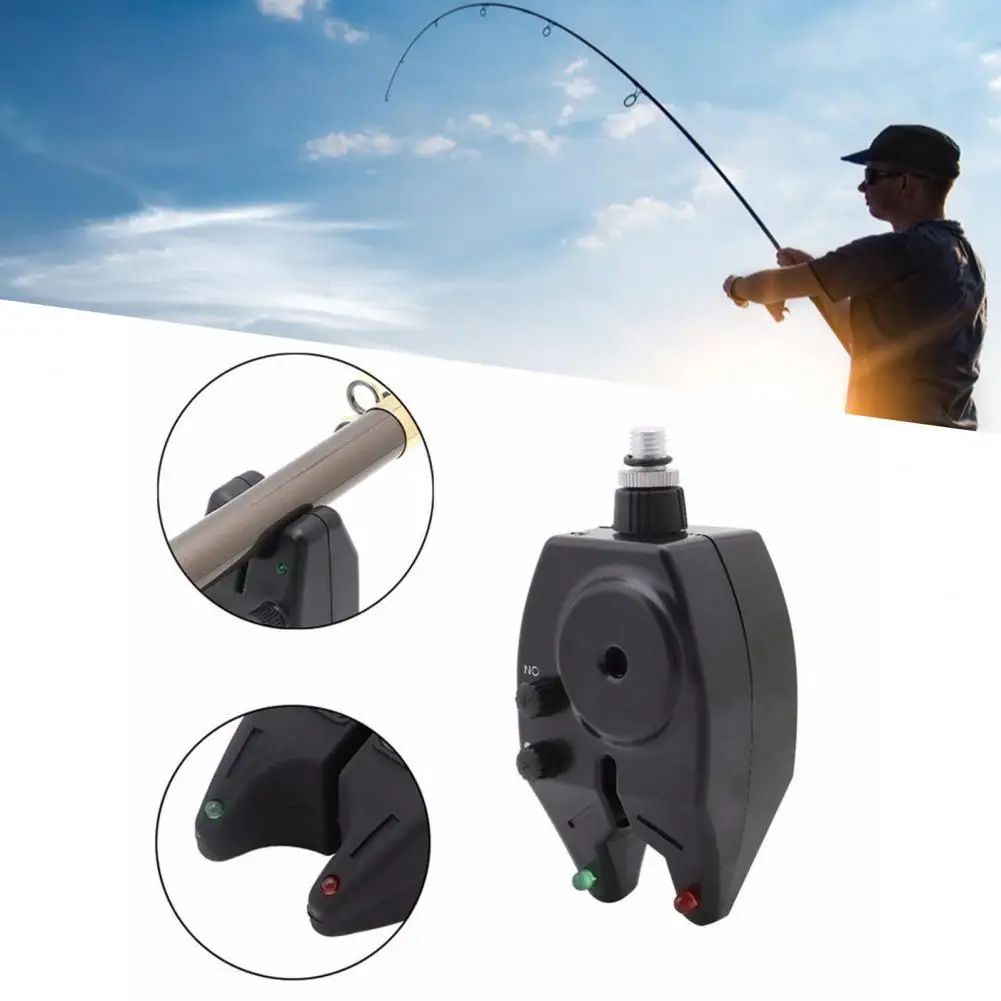 

1Pc ABS Fishing Bite Alarm Electronic Intelligent Easy to Install Angling Bite Indicator for Fishing Rod(Not Included Batteries)