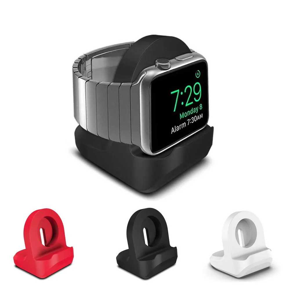 Док станция зарядная с силиконовом держателем для кабеля Apple Watch серии 1/2/3/4 42 мм/38
