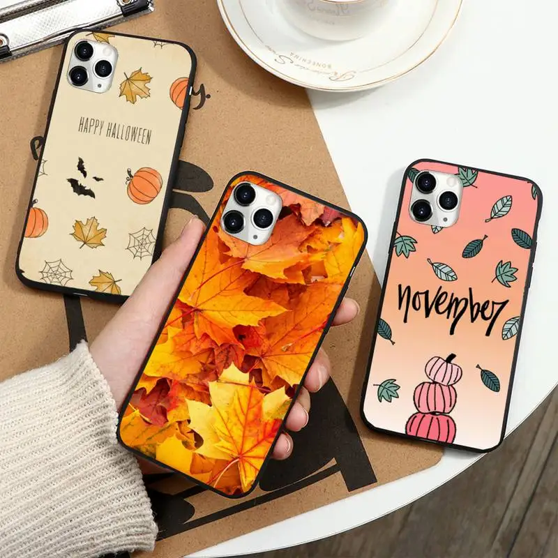

Autumn leaves orange Phone Case for iPhone 11 12 pro XS MAX 8 7 6 6S Plus X 5S SE 2020 XR mini