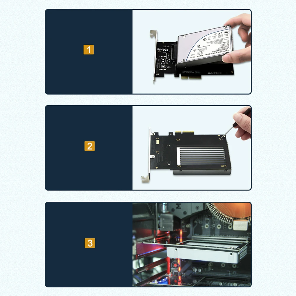 

Adapter Extender Riser Video Card PCIE X4 Riser 3.0 to U.2 Adapter PCIE U.2 Hard Drive Expansion SSD Riser Card