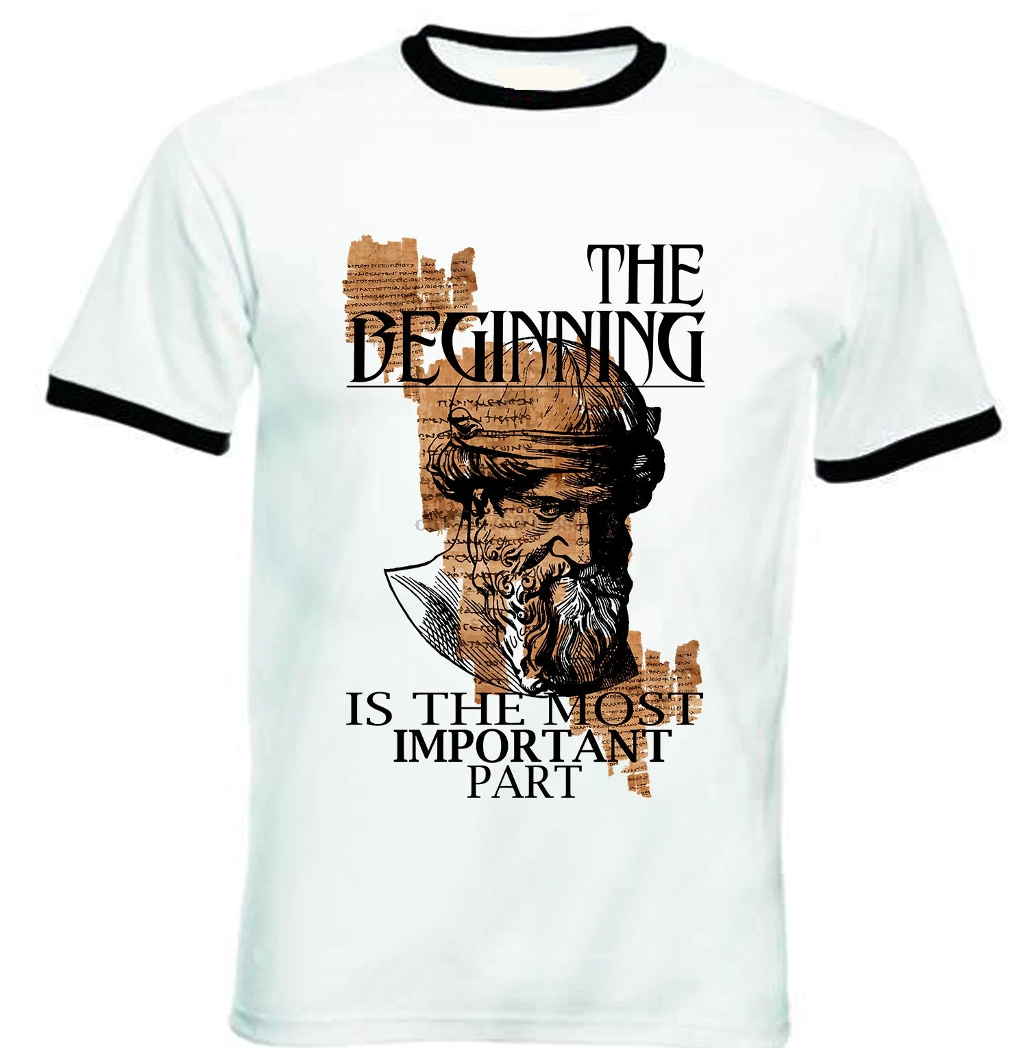 Мужские футболки Летний стиль модная мужская футболка хит продаж PLATO THE BEGINNING