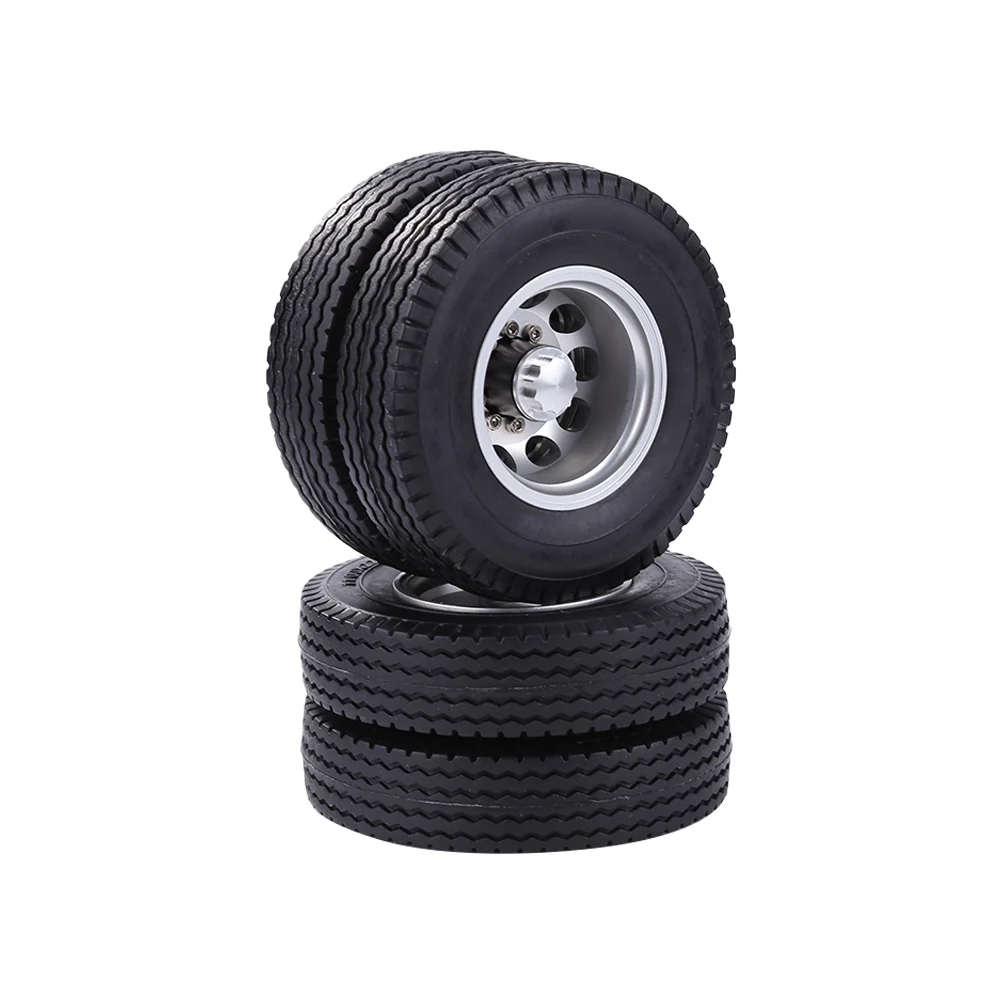 Ступица заднего колеса с покрышкой для Tamiya 1/14 RC трактора прицепа грузовика 2 шт.