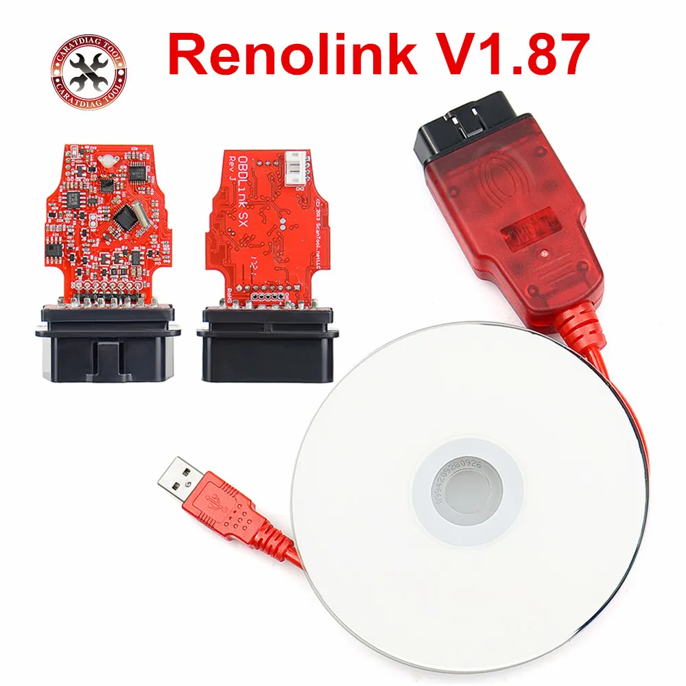 Новый Renolink V1.87 V1.52 ECU для Renault Программатор ЭБУ сброс ключа кодирования