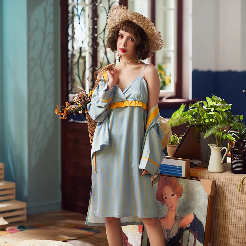 Ночная рубашка SIMISI ночная костюм с принтом из искусственного шелка сексуальный