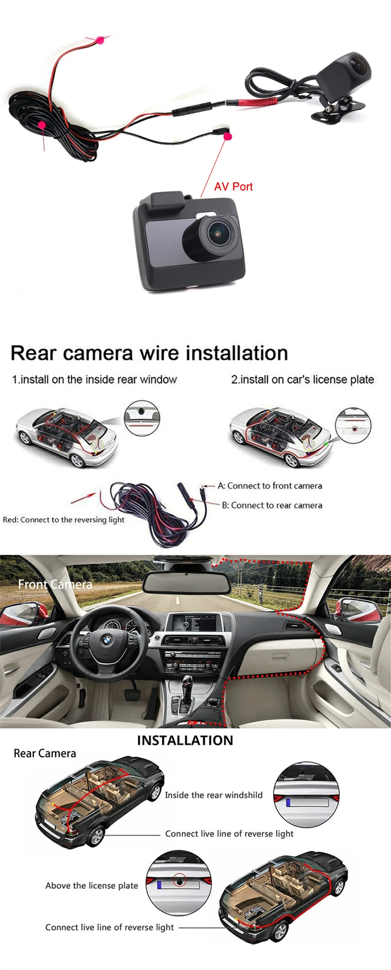 Автомобильная dvr камера Ainina 4K Novatek96660 Автомобильная камера с gps и тыловой камерой 1080 P, ips 2,0 Супер камера ночного видения