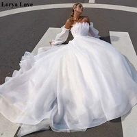 elegant beach wedding dresses 2021 women robe de mariage detachable lantern sleeves long bridal gowns white vestidos de novia