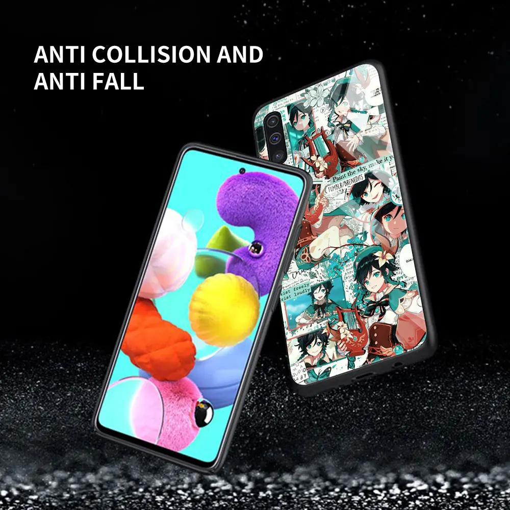 

Anime Genshin Impact Glass For Samsung Galaxy A51 A71 A50 A70 Tempered Phone Case A31 A21s A30 A91 A41 M31 A40 A32 A12 Cover