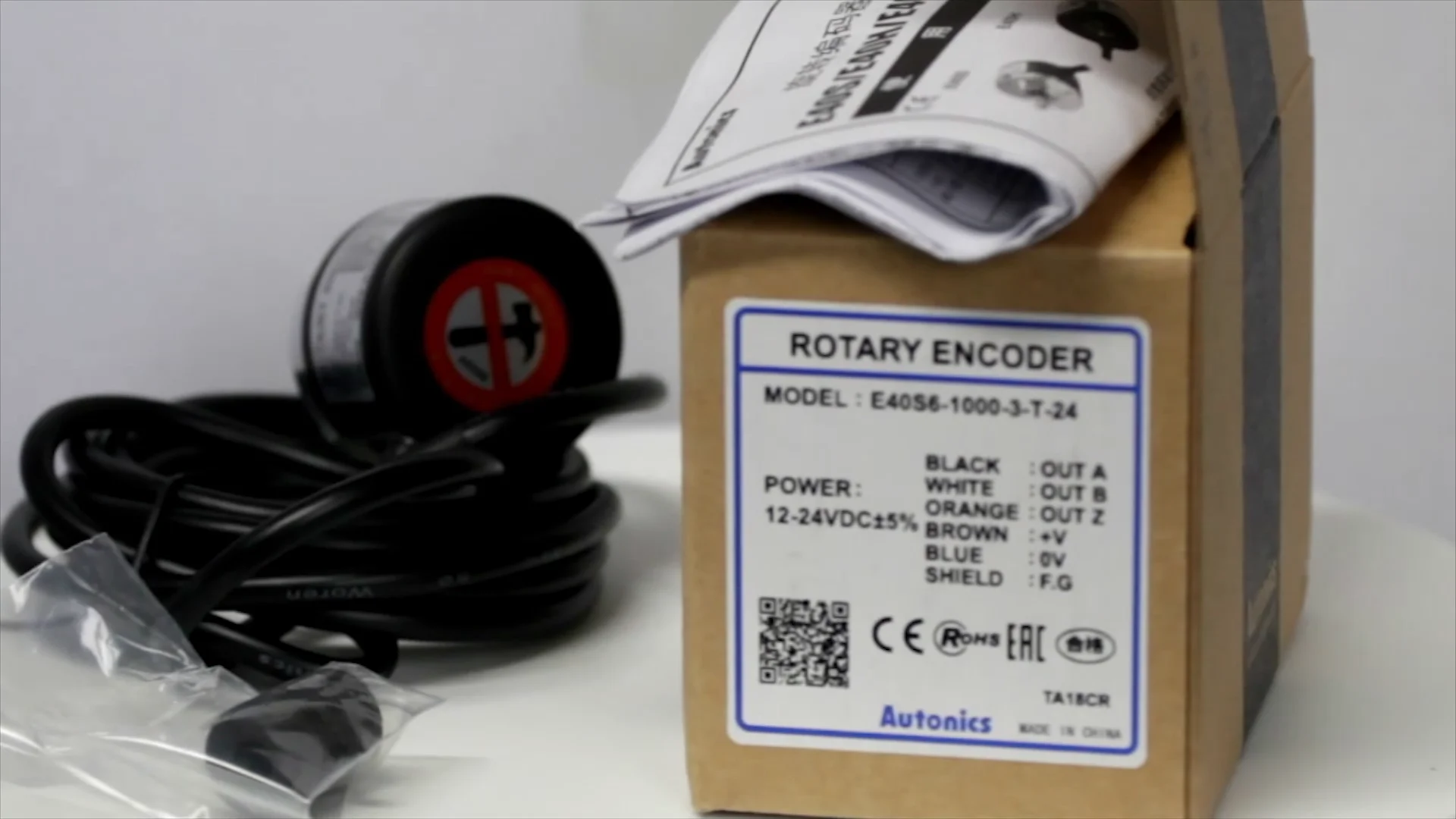 Incremental rotary encoder model E40S6-600-3-N-24 Diameter 40mm Shaft Autonics encoder/rotary encoderencoder