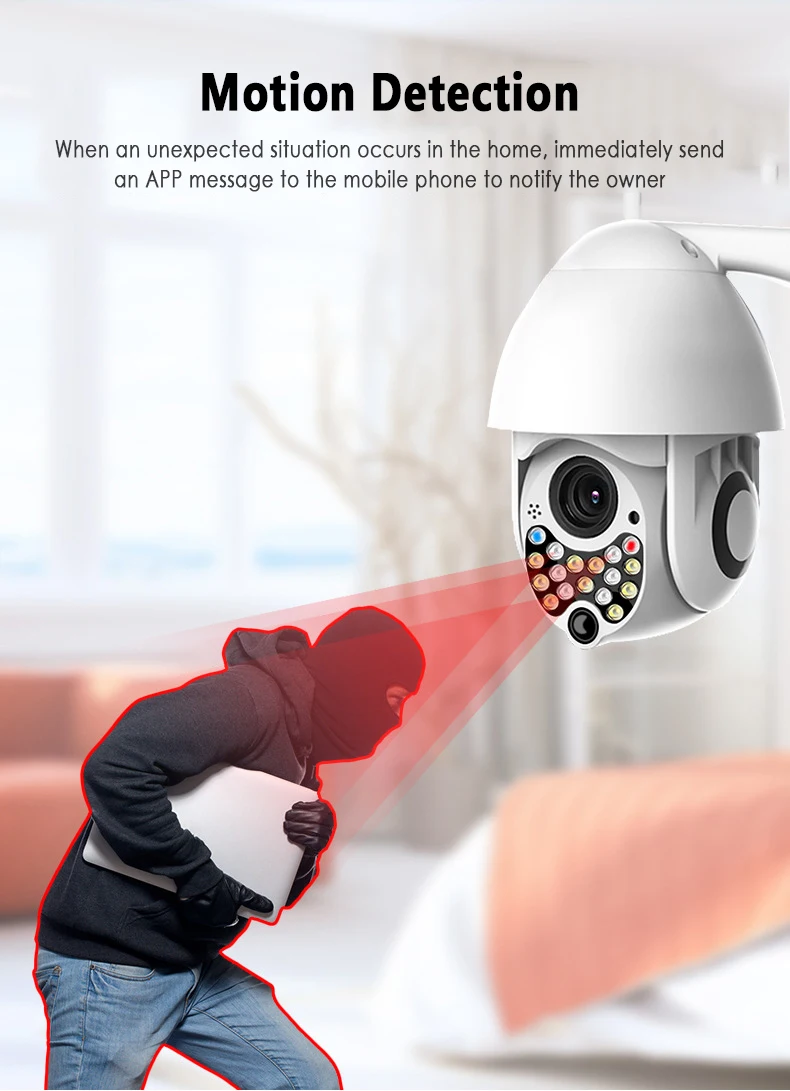Новая беспроводная Wifi ip-камера 1080 P, уличная камера, открытая высокоскоростная ИК-камера видеонаблюдения со звуком и светильник, функция сигнализации, безопасность