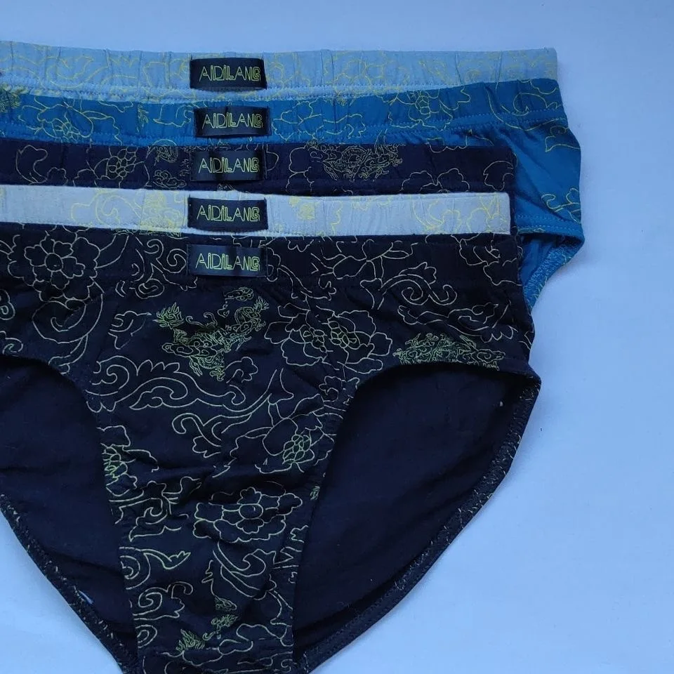 6pcs/lot Underpants Panties Male Male Underwear Men Briefs Comfortable Men Printing Underwear Briefs 100%Cotton