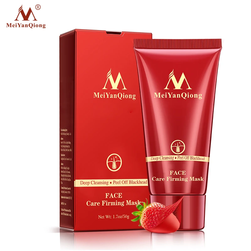 Маска клубника глубокая черная для женщин уход за кератином очищающие поры лица