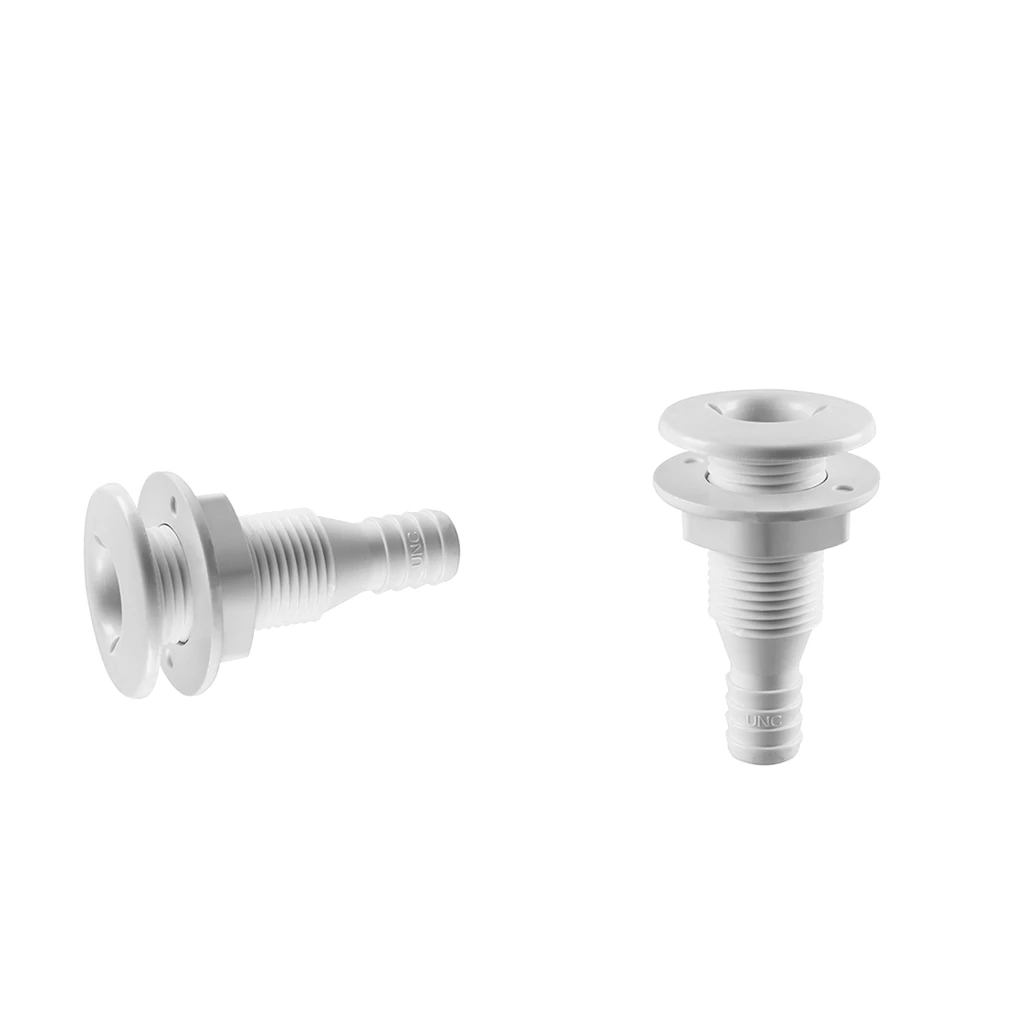 

2PCS 5/8" Nylon Straight Thru-Hull Hose Plumbing Fitting for Boats Yacht