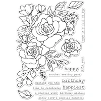 birthday rose corne transparent silicone clear stampsseal for diy scrapbookingphoto album decorative cards making paper crafts