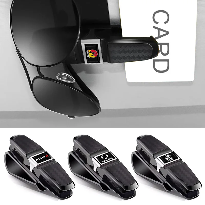 

1pcs Universal Car Sunglasses Clip Card Ticket Holder Fastener Pen Eyeglasses for Suzuki Grand Vitara Gsxr Srad Swift Jimny Alto