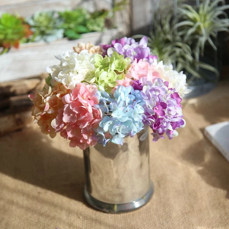 

Artificial Hydrangea Faux Silk Flower Branch Decorations Wedding Party Home Decor Fake Flowers Arrangements Supplies