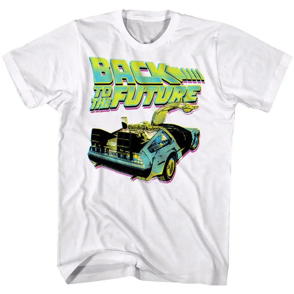 white 12 Официальный Back To The Future постер фильма футболка delorean Новые футболки Забавные футболки новые Забавные футболки унисекс Топы - Цвет: white 12