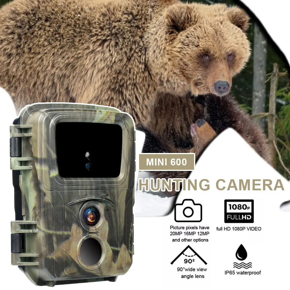 

Trail Hunting Camera PR600 Trace Camera Tracking 12M 20Mp Outdoor Night View 38 Infrared Light Monitoring Mini Hunting Cameras