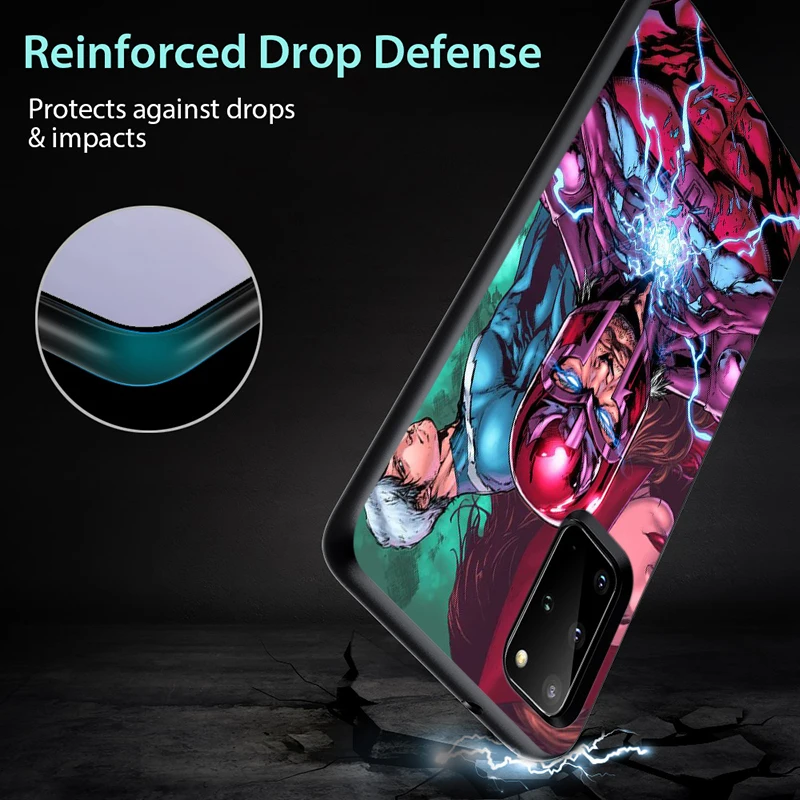 

Marvel Avengers Magneto for Samsung Galaxy S21 S20 FE Ultra Lite S10 5G S10E S9 S8 Plus Black Soft Phone Case