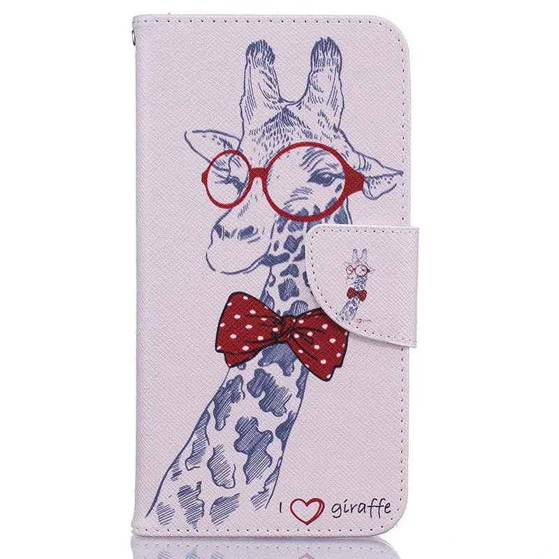 Giraffe Biencaso цветок дерево с дизайном "Жираф" из искусственной кожи чехол-бумажник с крышкой удерживаемой магнитом чехол для Motorola Moto G4 G5 G5S G6 плюс Fundas - Цвет: Giraffe