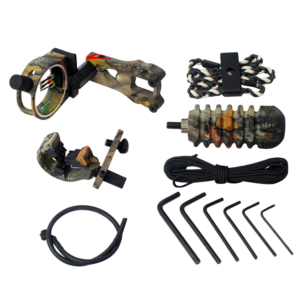 

Archery Compound Bow CAMO Accessories Kit Stabilizer Sight Sling Arrow Rest